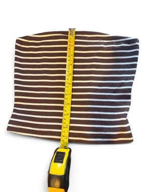 Striped Tube Top Brown Size M thumbnail 7