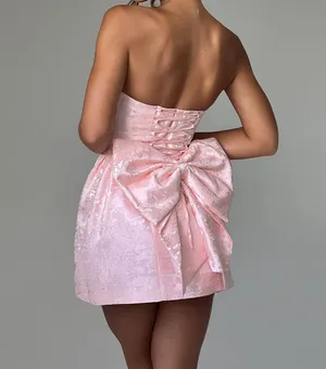 Elenora Mini Dress - Blush thumbnail 2