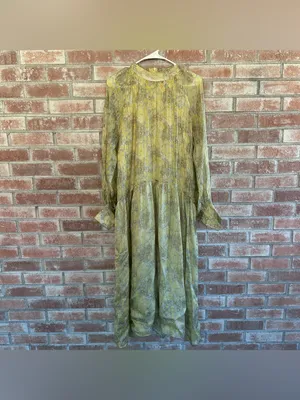 Zara Maxi Dress Women’s Small Metallic Floral Ethereal Boho Prairie Cottagecore thumbnail 2