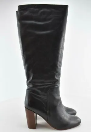 Lands’ End Stanton High Heel Tall Pullon Black Boots Size 9 thumbnail 1