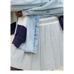 Aerie Skirt Gray Pleated Mini Tennis Skirt NWT Women's Small Preppy thumbnail 2
