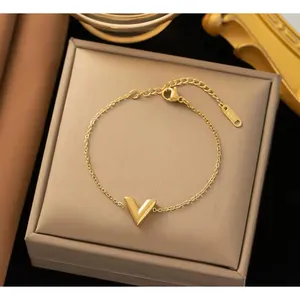 Dainty Yellow Gold Filled V-Shape‎ Bracelet, 7-9” thumbnail 9