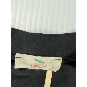Hummingbird Cut Out Neck T-Shirt Casual‎ Top Comfy Tee Black Size S thumbnail 3