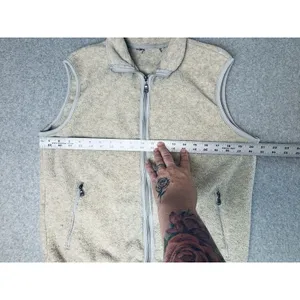 Vintage Eddie Bauer Vest Womens Tan Sherpa ‎ Fleece Full Zip Medium Polartec thumbnail 15