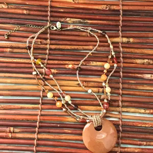 Lia Sophia Seed Bead Glass Pendant Necklace thumbnail 5