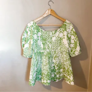 Tuckernuck Nealy Corset Top Green Garden Floral Print NEW Medium thumbnail 4