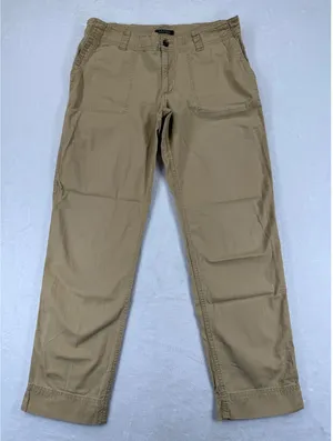 Lauren Ralph Lauren 12 Khaki Tan‎ Herringbone Cotton Straight Leg Chino Pant thumbnail 1