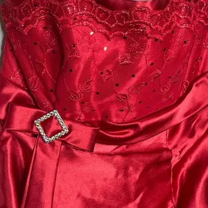 Vintage Strapless‎ Formal Dress Red Size M thumbnail 5