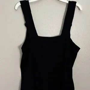H&M Women Navy Blue Top Ribbed Minimalist Blouse Size Medium‎ thumbnail 7