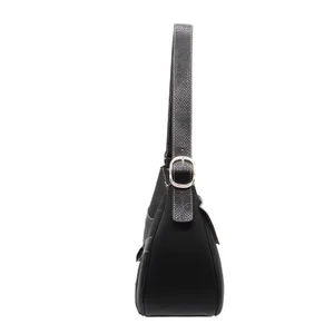 Sag Harbor Shoulder Bag Womens OS Hobo Black Snakeskin Trim Y2K NEW thumbnail 6