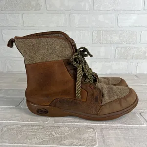 Chacos Barbary Boots Womens 9 Pinecone Hiking Outdoor Leather Wool Lace Up Bootie thumbnail 3