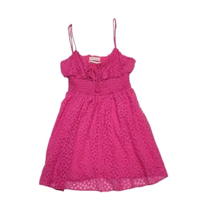 Urban Outfitters Riley Smocked Waist Pink Mini Dress Size Medium thumbnail 3