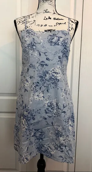 Altar’d State Light Blue Floral Sundress thumbnail 1