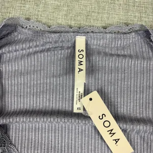 Soma‎ Pajama Top Womens XS Purple Cool Nights Henley Long Sleeve Sleepwear thumbnail 3