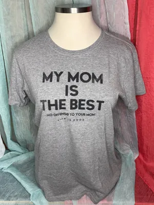 Life is Good "My Mom Is The Best" Graphic Tee - Gray thumbnail 1