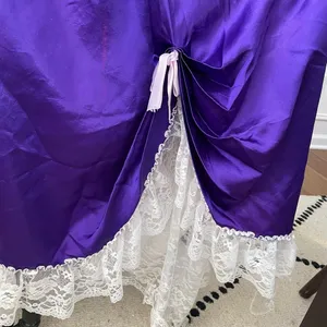 Vintage 80s Zum Zum Purple Little Bo Peep Prom Dress M 8 10 thumbnail 9