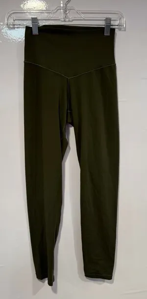 High-Waisted Olive Green Aerie Offline Women's Leggings thumbnail 1