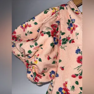 Love Shack Fancy Floral Cotton Corduroy‎ Peachy Mini Dress Size 10 thumbnail 5