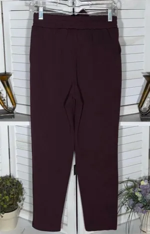 Hot Kiss vintage pants high rise wide leg burgundy mod 90s grunge preppy academy thumbnail 2