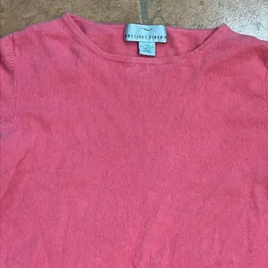 ‎Precious Fibers Cashmere pink sweater size L thumbnail 2