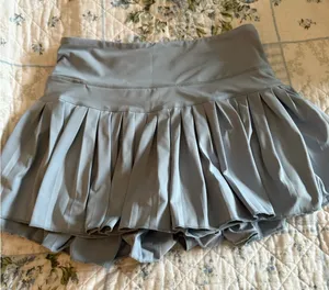 Light blue gold hinge skirt with built in shorts thumbnail 1