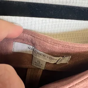 Marc New York Mauve Faux Suede Pencil Skirt XL Brown Knee Length Stretch thumbnail 2