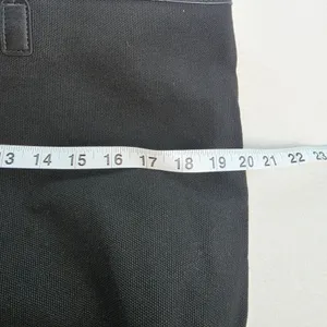 Cleobella Black Canvas Large Zip Top Tote‎ Bag Minimalist Shoulder Bag 20x12 thumbnail 8