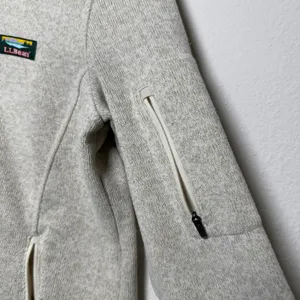 L.L. Bean‎ Womens Sweater Fleece Full-Zip Jacket M Sailcloth Gorpcore Granola thumbnail 6
