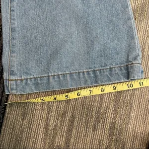 7 For All Mankind Dojo Wide Leg Flare Jeans Light Wash Denim thumbnail 12