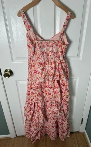 ASTR The Label Midsummer Eyelet Tiered Maxi Dress XS thumbnail 6