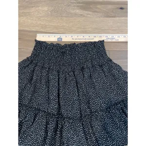 Altar’d State Flowy Skirt Black White Polka Dot Size L thumbnail 2