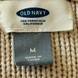 Old Navy Cable Knit Crewneck Tunic Sweater – Cream / Oatmeal (Size M) thumbnail 4