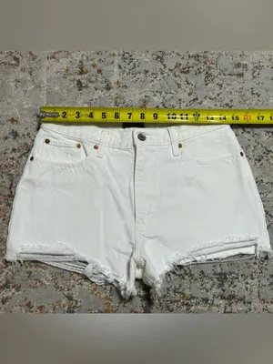 ABERCROMBIE & FITCH Annie high rise shorts white size 6/28 thumbnail 6