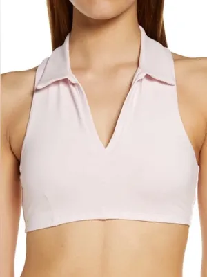 Alo yoga charmed collar bra pink sugar — Medium thumbnail 1