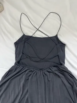 Urban Outfitters Charcoal Grey Criss Cross Romper thumbnail 2