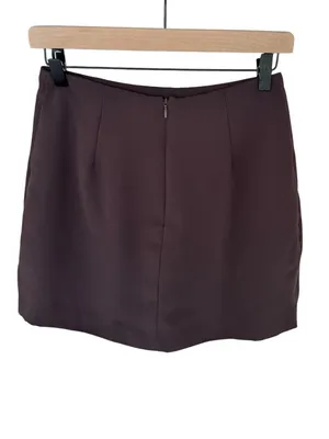 Amanda Uprichard Dale Skort Brown Small Mini Skirt Shorts‎ thumbnail 3