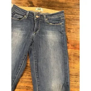 Paige Skyline Skinny Jeans Women's Size 27 Blue Denim thumbnail 9