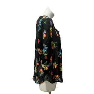 Torrid Women's Floral Chiffon Blouse Size 1 Multicolor Casual thumbnail 3