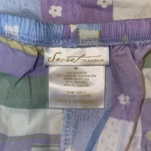 Secret Treasures Pajama Shorts Women Y2K Lounge Sleep Purple Blue Pastel Patchwork Cottagecore M thumbnail 4