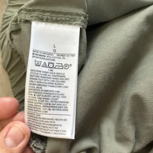 Gap Womens Pants Green Size Large Easy Pant Wide Leg Utility Cotton Blend thumbnail 4