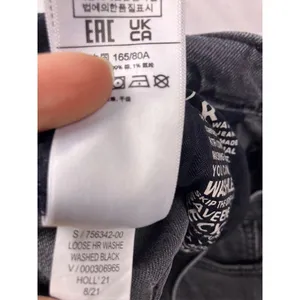 Gap Loose High Rise Jeans Womens 31/12R Washed Black‎ Straight Leg thumbnail 5