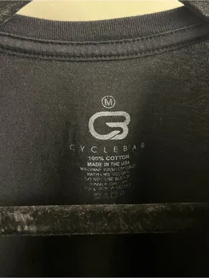 CycleBar Black Neon Glow Ride Crop Tee Medium thumbnail 5