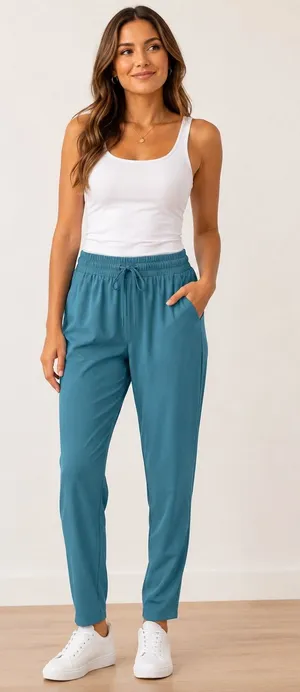 Xersion Teal Elastic Waistband Joggers thumbnail 1