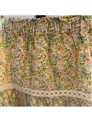 Vintage retro mini skirt floral eyelet lace fairy coastal cowgirl boho festival thumbnail 15