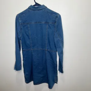 Free‎ People Denim Button Front Mini Dress Medium Wash Long Sleeve Blue Small FP thumbnail 7