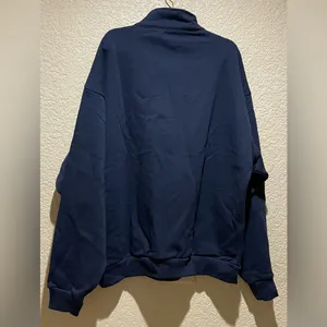 ALO Yoga NWT Accolade 1/4 Zip Pullover Navy Blue Size M oversized thumbnail 7