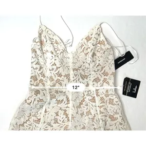 Lulu's One‎ Wish Handkerchief Dress White Lace Midi XS Cruise Wedding Event NWT thumbnail 10