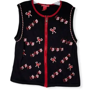 Vintage Merry &‎ Bright Christmas Sweater Vest thumbnail 1