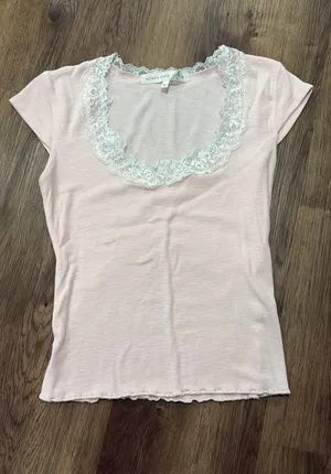 Altar'd State Cap Sleeve Lace Scoop Neck Top thumbnail 1