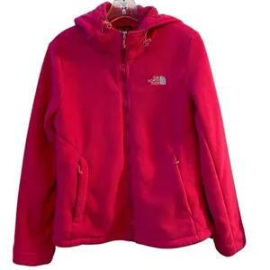 The North Face Women's‎ Pink Sherpa Fleece Hooded Jacket Size M thumbnail 1